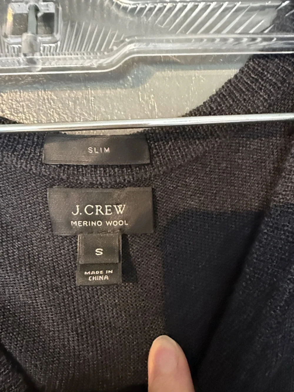 J. Crew Men's V-Neck Sweater in Charcoal Gray
